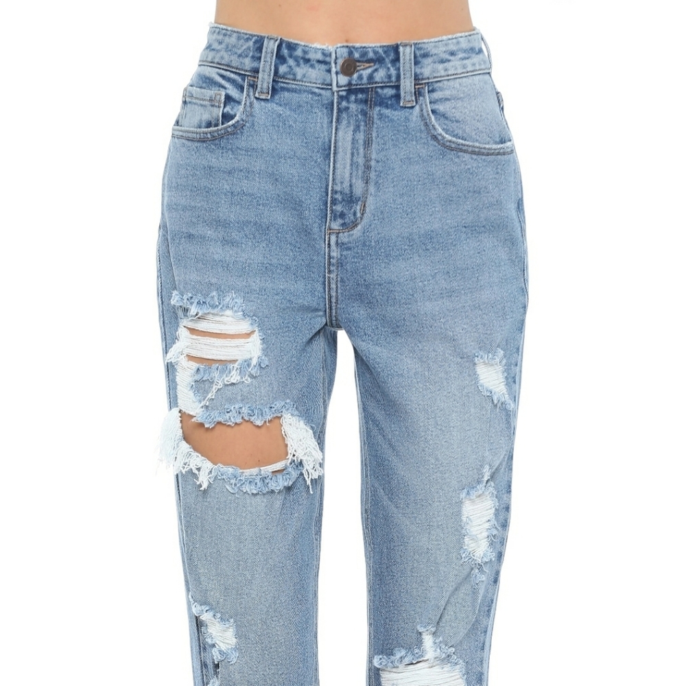 Size 1 3 5 Cello High Rise Destroy Crop Straight - Picture 7 of 8